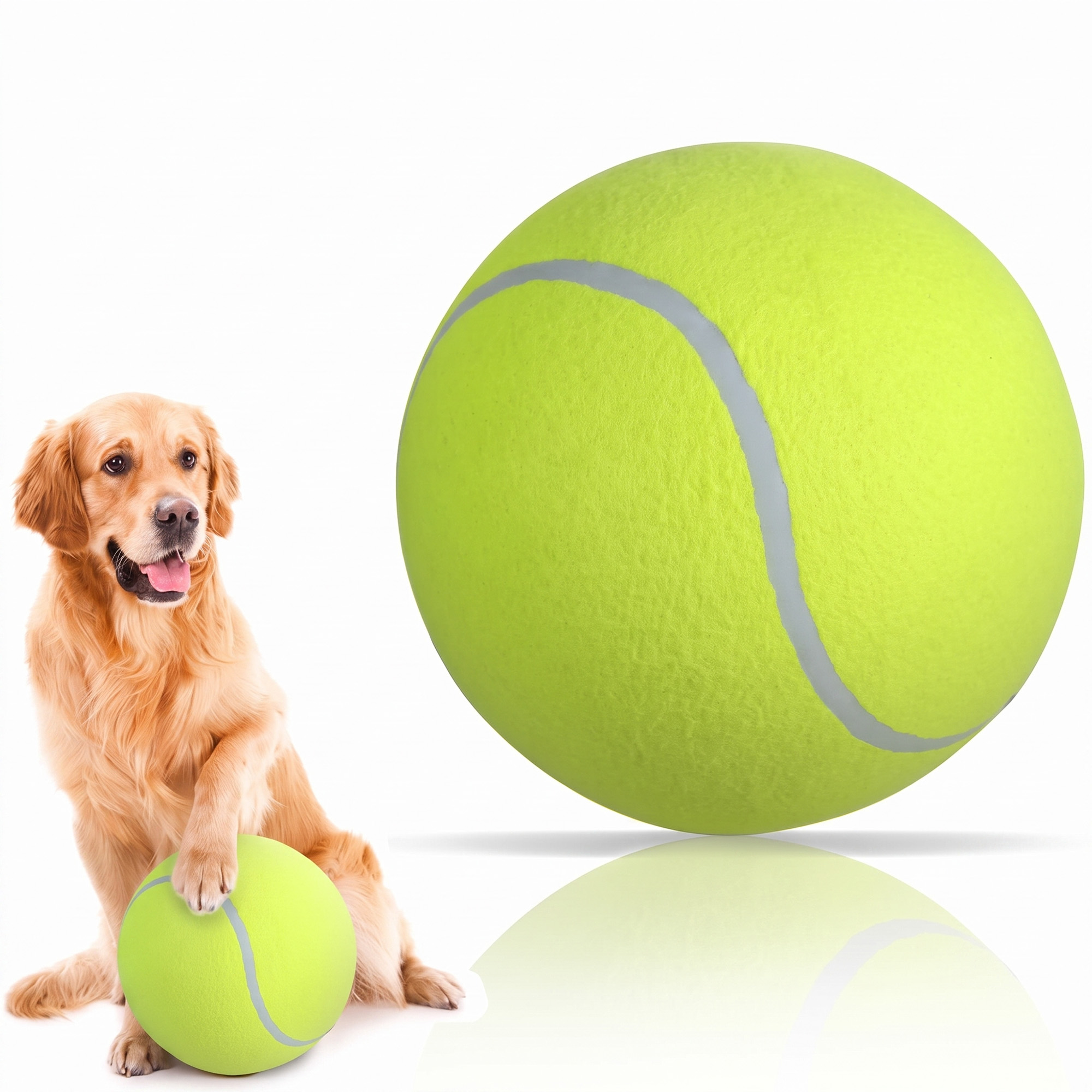 Interactive Squeaky Plush Dog Toy - كرة تنس للكلاب مقاس 7/8/9.5 بوصة،