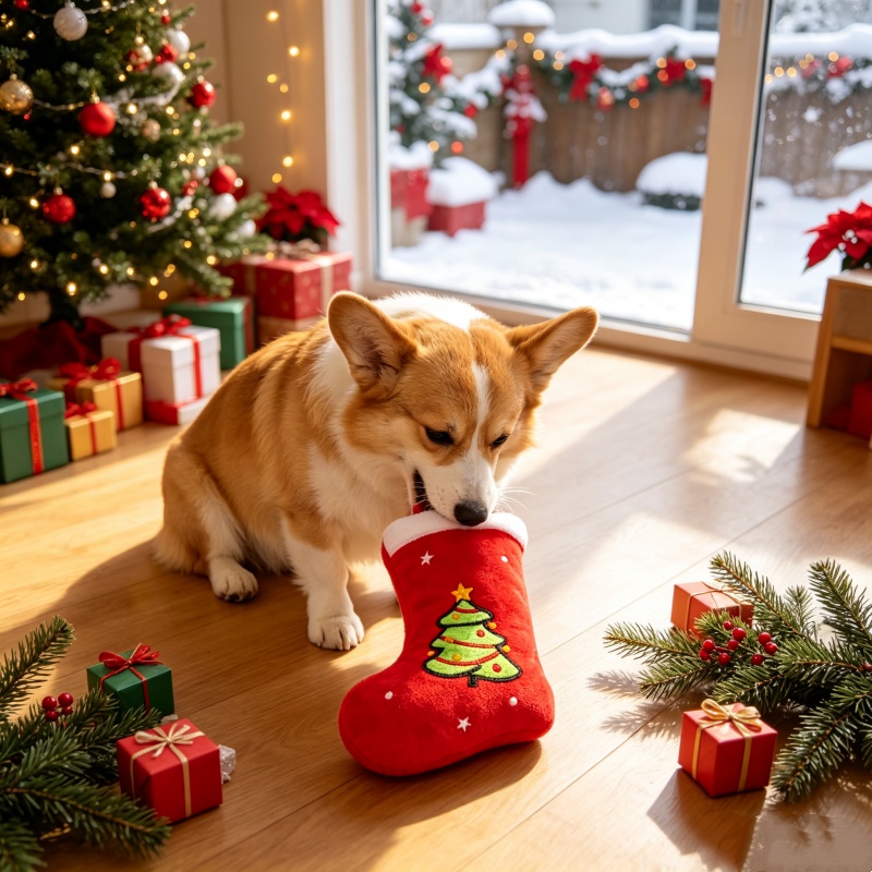 لعبة صوتية محشوة على شكل جورب  - مراجعة Interactive Squeaky Plush Dog Toy وسعره