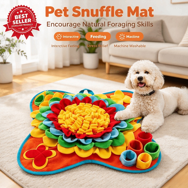 حصيرة تفاعلية للكلاب لتحفيز ال - مراجعة Dog Puzzle Feeder Toy وسعره